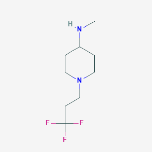 molecular formula C9H17F3N2 B2612339 N-methyl-1-(3,3,3-trifluoropropyl)piperidin-4-amine CAS No. 1341861-95-7