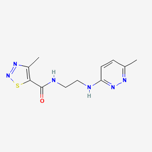 4-methyl-N-(2-((6-methylpyridazin-3-yl)amino)ethyl)-1,2,3-thiadiazole-5-carboxamide