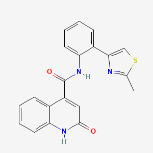 molecular formula C20H15N3O2S B2612344 2-hydroxy-N-(2-(2-methylthiazol-4-yl)phenyl)quinoline-4-carboxamide CAS No. 1797334-84-9