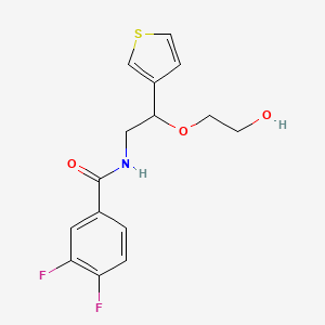 molecular formula C15H15F2NO3S B2612350 3,4-二氟-N-(2-(2-羟乙氧基)-2-(噻吩-3-基)乙基)苯甲酰胺 CAS No. 2034365-69-8