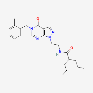 N-(2-(5-(2-methylbenzyl)-4-oxo-4,5-dihydro-1H-pyrazolo[3,4-d]pyrimidin-1-yl)ethyl)-2-propylpentanamide