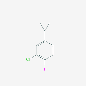 molecular formula C9H8ClI B2612360 2-Chloro-4-cyclopropyl-1-iodobenzene CAS No. 2225141-53-5