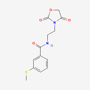 molecular formula C13H14N2O4S B2612364 N-(2-(2,4-dioxooxazolidin-3-yl)ethyl)-3-(methylthio)benzamide CAS No. 2034611-10-2