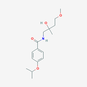 molecular formula C16H25NO4 B2612367 N-(2-hydroxy-4-methoxy-2-methylbutyl)-4-isopropoxybenzamide CAS No. 1916075-49-4