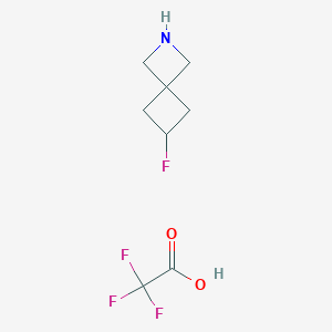 molecular formula C8H11F4NO2 B2612374 6-Fluoro-2-azaspiro[3.3]heptane; trifluoroacetic acid CAS No. 2227205-88-9
