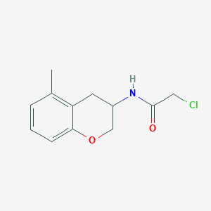 molecular formula C12H14ClNO2 B2612375 2-Chloro-N-(5-methyl-3,4-dihydro-2H-chromen-3-yl)acetamide CAS No. 2411277-55-7