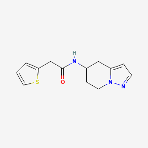 molecular formula C13H15N3OS B2612382 N-(4,5,6,7-tetrahydropyrazolo[1,5-a]pyridin-5-yl)-2-(thiophen-2-yl)acetamide CAS No. 2034333-75-8