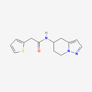 molecular formula C13H15N3OS B2612382 N-(4,5,6,7-四氢吡唑并[1,5-a]吡啶-5-基)-2-(噻吩-2-基)乙酰胺 CAS No. 2034333-75-8