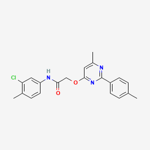 N-(3-chloro-4-methylphenyl)-2-{[6-methyl-2-(4-methylphenyl)pyrimidin-4-yl]oxy}acetamide