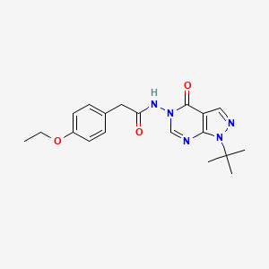 molecular formula C19H23N5O3 B2612387 N-(1-(tert-butyl)-4-oxo-1H-pyrazolo[3,4-d]pyrimidin-5(4H)-yl)-2-(4-ethoxyphenyl)acetamide CAS No. 899751-99-6