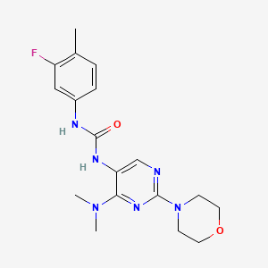 1-(4-(Dimethylamino)-2-morpholinopyrimidin-5-yl)-3-(3-fluoro-4-methylphenyl)urea