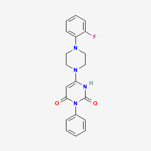molecular formula C20H19FN4O2 B2612391 6-(4-(2-fluorophenyl)piperazin-1-yl)-3-phenylpyrimidine-2,4(1H,3H)-dione CAS No. 847399-62-6