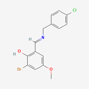 2-Bromo-6-{[(4-chlorobenzyl)imino]methyl}-4-methoxybenzenol