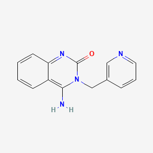 molecular formula C14H12N4O B2612394 4-imino-3-(pyridin-3-ylmethyl)-3,4-dihydroquinazolin-2(1H)-one CAS No. 941868-28-6