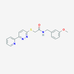 molecular formula C19H18N4O2S B2612397 N-(3-methoxybenzyl)-2-((6-(pyridin-2-yl)pyridazin-3-yl)thio)acetamide CAS No. 894004-87-6