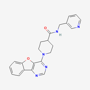 molecular formula C22H21N5O2 B2612410 1-([1]苯并呋喃[3,2-d]嘧啶-4-基)-N-(吡啶-3-基甲基)哌啶-4-甲酰胺 CAS No. 1112392-76-3