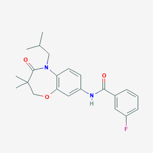 3-fluoro-N-(5-isobutyl-3,3-dimethyl-4-oxo-2,3,4,5-tetrahydrobenzo[b][1,4]oxazepin-8-yl)benzamide