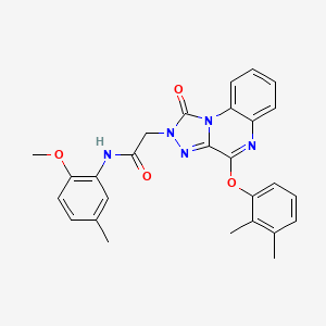 molecular formula C27H25N5O4 B2612419 2-(4-(2,3-dimethylphenoxy)-1-oxo-[1,2,4]triazolo[4,3-a]quinoxalin-2(1H)-yl)-N-(2-methoxy-5-methylphenyl)acetamide CAS No. 1189486-05-2