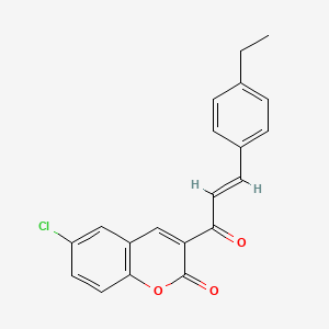 molecular formula C20H15ClO3 B2612423 6-chloro-3-[(2E)-3-(4-ethylphenyl)prop-2-enoyl]-2H-chromen-2-one CAS No. 690215-06-6