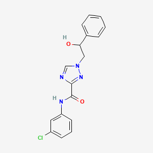 molecular formula C17H15ClN4O2 B2612429 N-(3-chlorophenyl)-1-(2-hydroxy-2-phenylethyl)-1H-1,2,4-triazole-3-carboxamide CAS No. 2108304-61-4