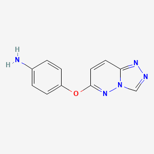 molecular formula C11H9N5O B2612439 4-([1,2,4]三唑并[4,3-b]哒嗪-6-氧基)苯胺 CAS No. 1232770-00-1