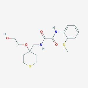 molecular formula C17H24N2O4S2 B2612451 N1-((4-(2-hydroxyethoxy)tetrahydro-2H-thiopyran-4-yl)methyl)-N2-(2-(methylthio)phenyl)oxalamide CAS No. 2319834-52-9
