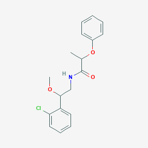 molecular formula C18H20ClNO3 B2612463 N-(2-(2-chlorophenyl)-2-methoxyethyl)-2-phenoxypropanamide CAS No. 1795088-23-1