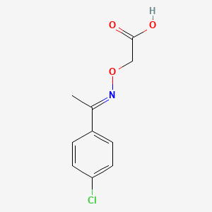 molecular formula C10H10ClNO3 B2612465 2-({[1-(4-Chlorophenyl)ethylidene]amino}oxy)acetic acid CAS No. 28191-75-5