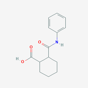 molecular formula C14H17NO3 B2612467 2-(苯基氨基甲酰基)环己烷-1-羧酸 CAS No. 78431-28-4