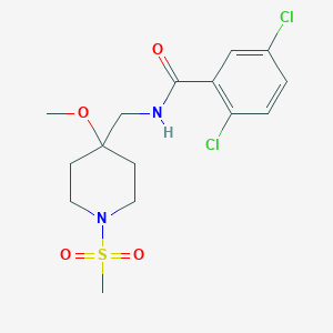 molecular formula C15H20Cl2N2O4S B2612474 2,5-dichloro-N-[(1-methanesulfonyl-4-methoxypiperidin-4-yl)methyl]benzamide CAS No. 2415509-27-0