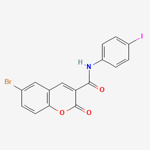 6-bromo-N-(4-iodophenyl)-2-oxo-2H-chromene-3-carboxamide