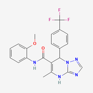 N-(2-methoxyphenyl)-5-methyl-7-[4-(trifluoromethyl)phenyl]-4,7-dihydro[1,2,4]triazolo[1,5-a]pyrimidine-6-carboxamide