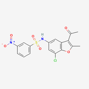N-(3-acetyl-7-chloro-2-methylbenzofuran-5-yl)-3-nitrobenzenesulfonamide