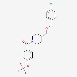 (4-(((4-Chlorobenzyl)oxy)methyl)piperidin-1-yl)(4-(trifluoromethoxy)phenyl)methanone