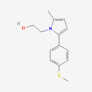 molecular formula C14H17NOS B2612491 2-{2-甲基-5-[4-(甲硫基)苯基]-1H-吡咯-1-基}乙醇 CAS No. 494850-27-0