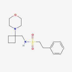 N-{[1-(morpholin-4-yl)cyclobutyl]methyl}-2-phenylethane-1-sulfonamide