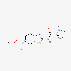 ethyl 2-(1-methyl-1H-pyrazole-5-carboxamido)-6,7-dihydrothiazolo[5,4-c]pyridine-5(4H)-carboxylate