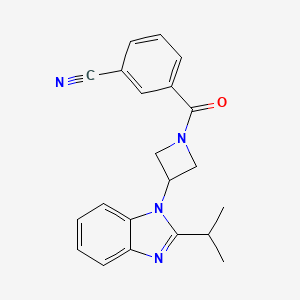 3-{3-[2-(propan-2-yl)-1H-1,3-benzodiazol-1-yl]azetidine-1-carbonyl}benzonitrile