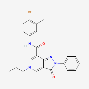 molecular formula C23H21BrN4O2 B2612539 N-(4-溴-3-甲基苯基)-3-氧代-2-苯基-5-丙基-3,5-二氢-2H-吡唑并[4,3-c]吡啶-7-甲酰胺 CAS No. 921514-65-0