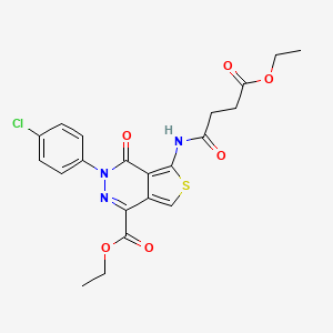 Ethyl 3-(4-chlorophenyl)-5-(4-ethoxy-4-oxobutanamido)-4-oxo-3,4-dihydrothieno[3,4-d]pyridazine-1-carboxylate