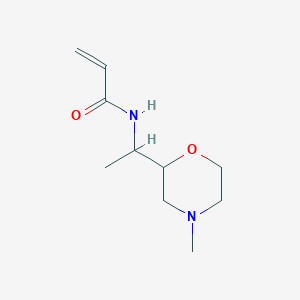molecular formula C10H18N2O2 B2612548 N-[1-(4-Methylmorpholin-2-yl)ethyl]prop-2-enamide CAS No. 2249674-91-5
