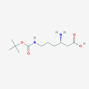 molecular formula C11H22N2O4 B2612549 (S)-3-氨基-6-((叔丁氧羰基)氨基)己酸 CAS No. 1956436-56-8
