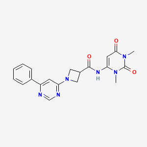 N-(1,3-dimethyl-2,6-dioxo-1,2,3,6-tetrahydropyrimidin-4-yl)-1-(6-phenylpyrimidin-4-yl)azetidine-3-carboxamide