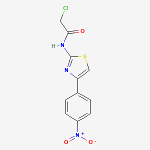 molecular formula C11H8ClN3O3S B2612560 2-氯-N-[4-(4-硝基苯基)-1,3-噻唑-2-基]乙酰胺 CAS No. 37614-91-8