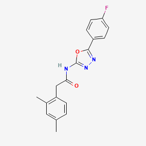 molecular formula C18H16FN3O2 B2612575 2-(2,4-dimethylphenyl)-N-(5-(4-fluorophenyl)-1,3,4-oxadiazol-2-yl)acetamide CAS No. 899731-63-6