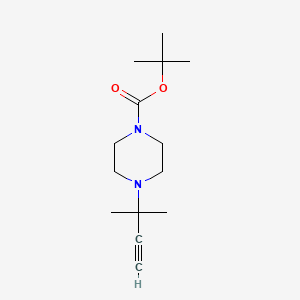 molecular formula C14H24N2O2 B2612578 叔丁基4-(2-甲基丁-3-炔-2-基)哌嗪-1-羧酸酯 CAS No. 147539-53-5