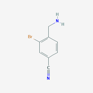 molecular formula C8H7BrN2 B2612581 4-(氨甲基)-3-溴苯甲腈 CAS No. 1261568-80-2