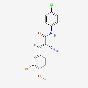 (2E)-3-(3-bromo-4-methoxyphenyl)-N-(4-chlorophenyl)-2-cyanoprop-2-enamide