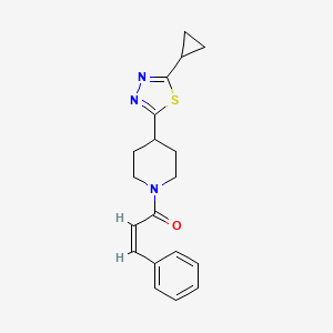 (Z)-1-(4-(5-cyclopropyl-1,3,4-thiadiazol-2-yl)piperidin-1-yl)-3-phenylprop-2-en-1-one