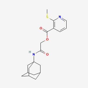 molecular formula C19H24N2O3S B2612607 [2-(1-金刚烷基氨基)-2-氧代乙基] 2-甲硫基吡啶-3-羧酸酯 CAS No. 380315-35-5